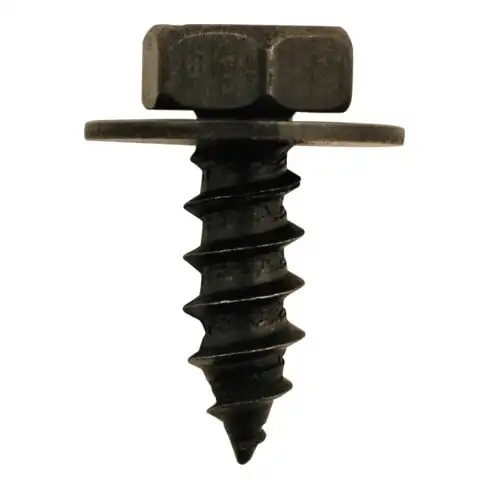 Vis en métal avec rondelle noir universal, pack de 10