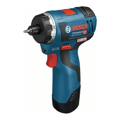 Visseuse sans fil Bosch GSR 12V-20 HX, avec 2 x batteries Li-Ion 2,5 Ah, L-BOXX