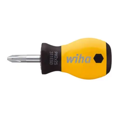 Wiha Tournevis SoftFinish® ESD Phillips court (32154) PH1 x 25 mm