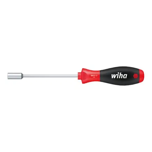 Wiha Tournevis SoftFinish® Tournevis à douille six pans avec lame ronde (01031) 15 mm x 125 mm