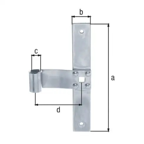 Windowl.-Mittelb.B.75mm L.200 x 30mm STA galv.gelb verz.ger.